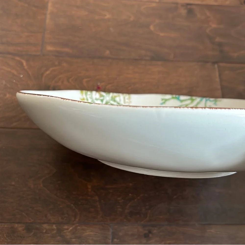 Papart Crab Marine Ceramic Pasta Serving Bowl Hand Painted Turkey